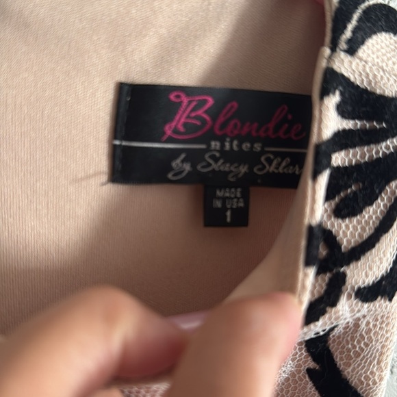 Blondie Nights Womens Black Lace Maxi Gown Size 1 Maxi Prom Formal Homecoming - Picture 3 of 7